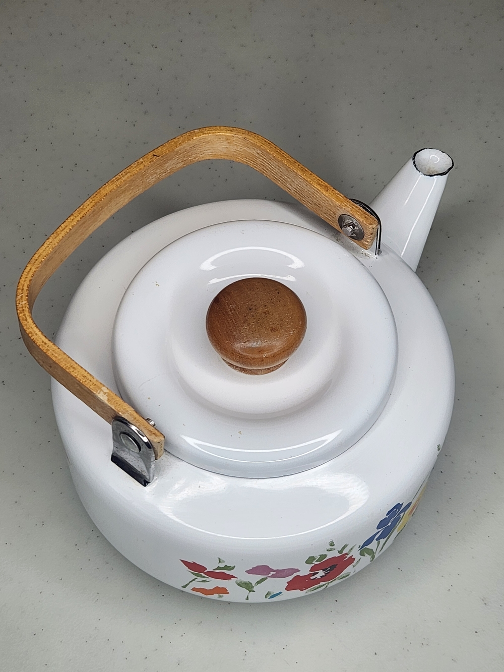 Vintage Gailstyn Sutton “Early Spring” Enamel Teapot Floral 1984 - Picture 4 of 6